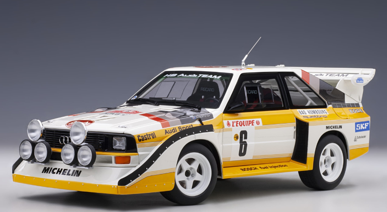 Audi Sport Quattro S1 #6 Rallye Monte Carlo 1986 Mikkola, Hertz AUTO art 1/18